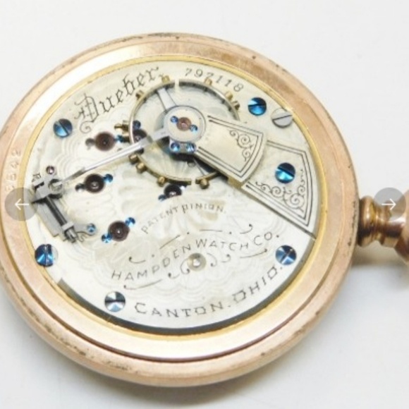 Antique 1894 Hampden Dueber Gold Fill  Pocketwatch Not Working - Picture 2 of 5